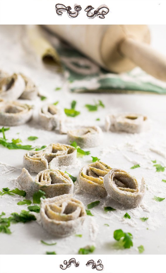 homemade green pasta