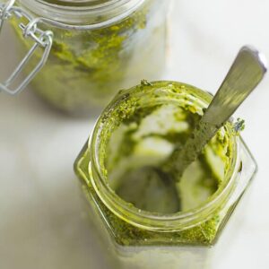 Dandelion Pesto with Styrian Pumpkin Seeds and Pumpkin Seed Oil
