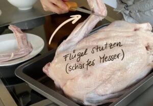 Flügel stutzen