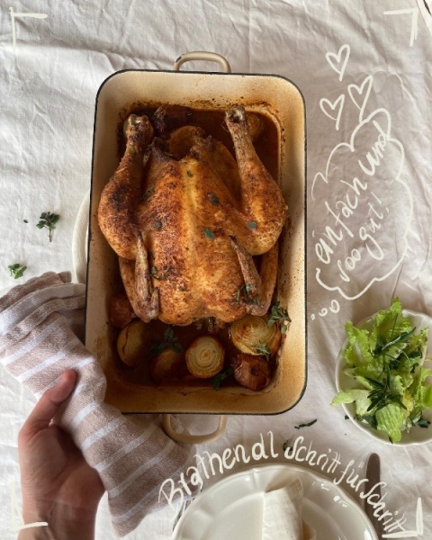 Einfaches Brathuhn Rezept