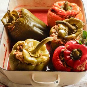 Gefüllte Paprika aus dem Backofen | stuffed peppers