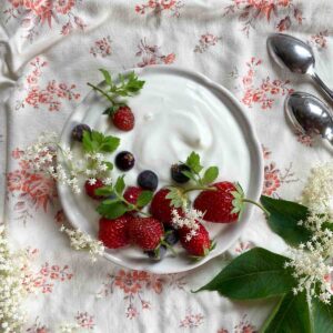 Holunderblüten Creme mit Sirup