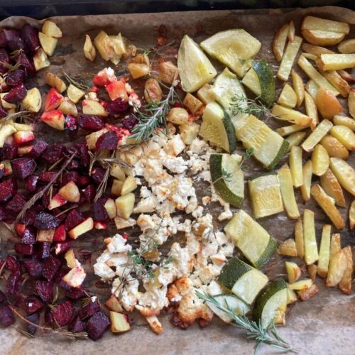 Ofengemüse mit Roten Rüben und Feta