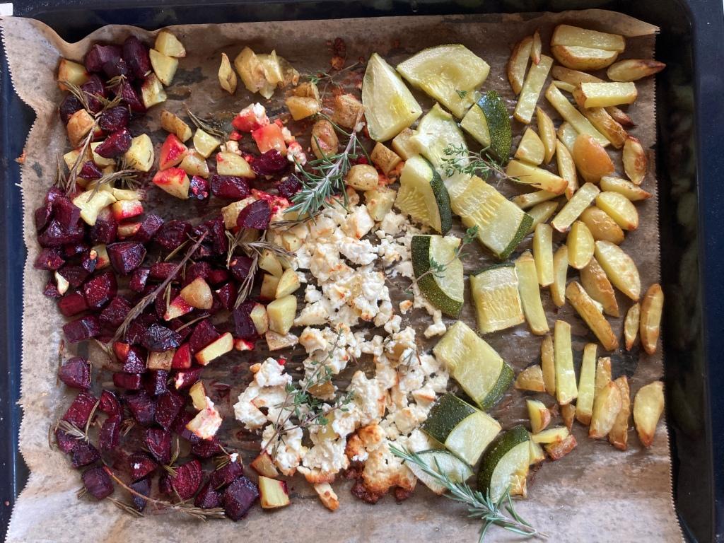 Ofengemüse mit Roten Rüben und Feta