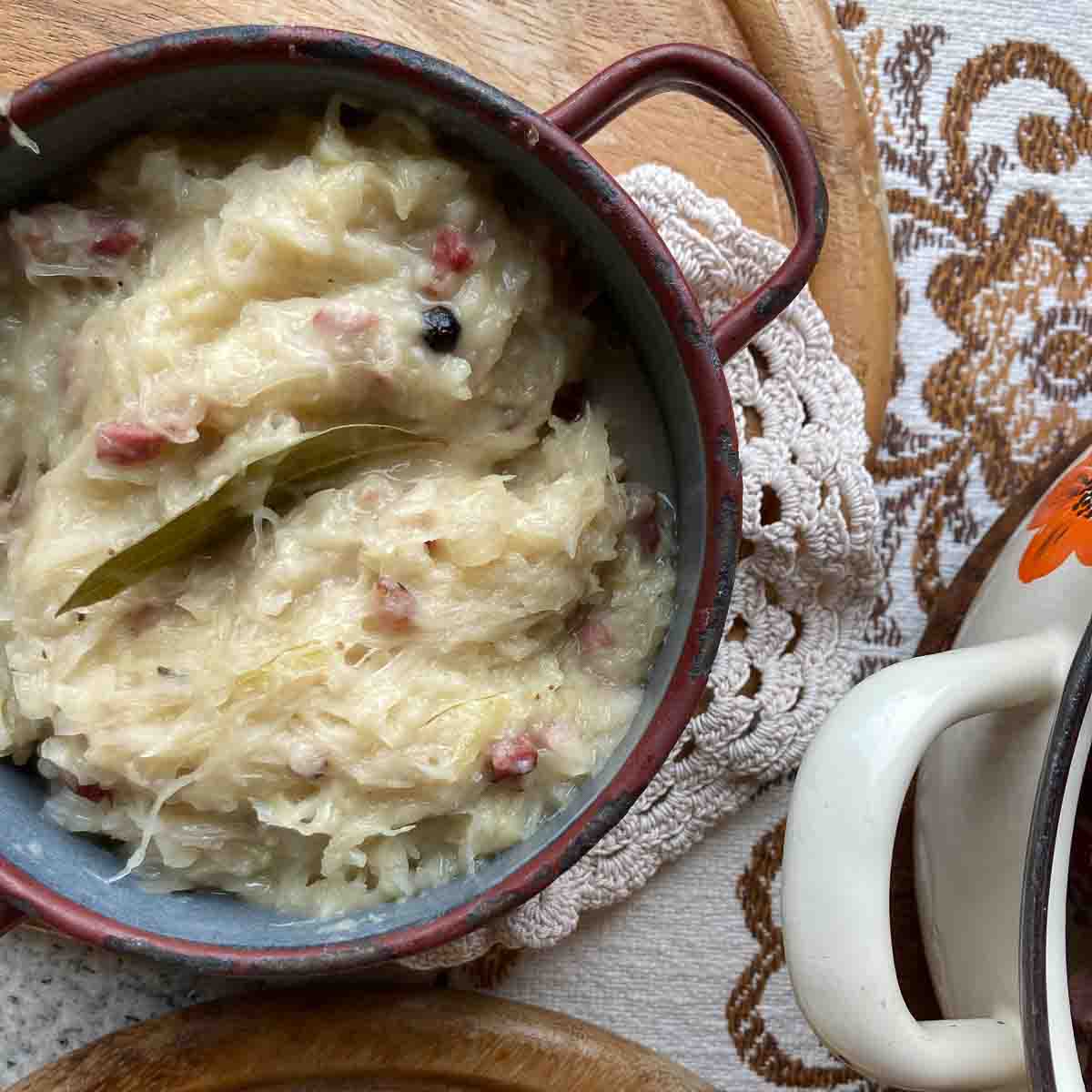Rezept für Sauerkraut mit Speck und Einmach | Sauerkraut Recipe