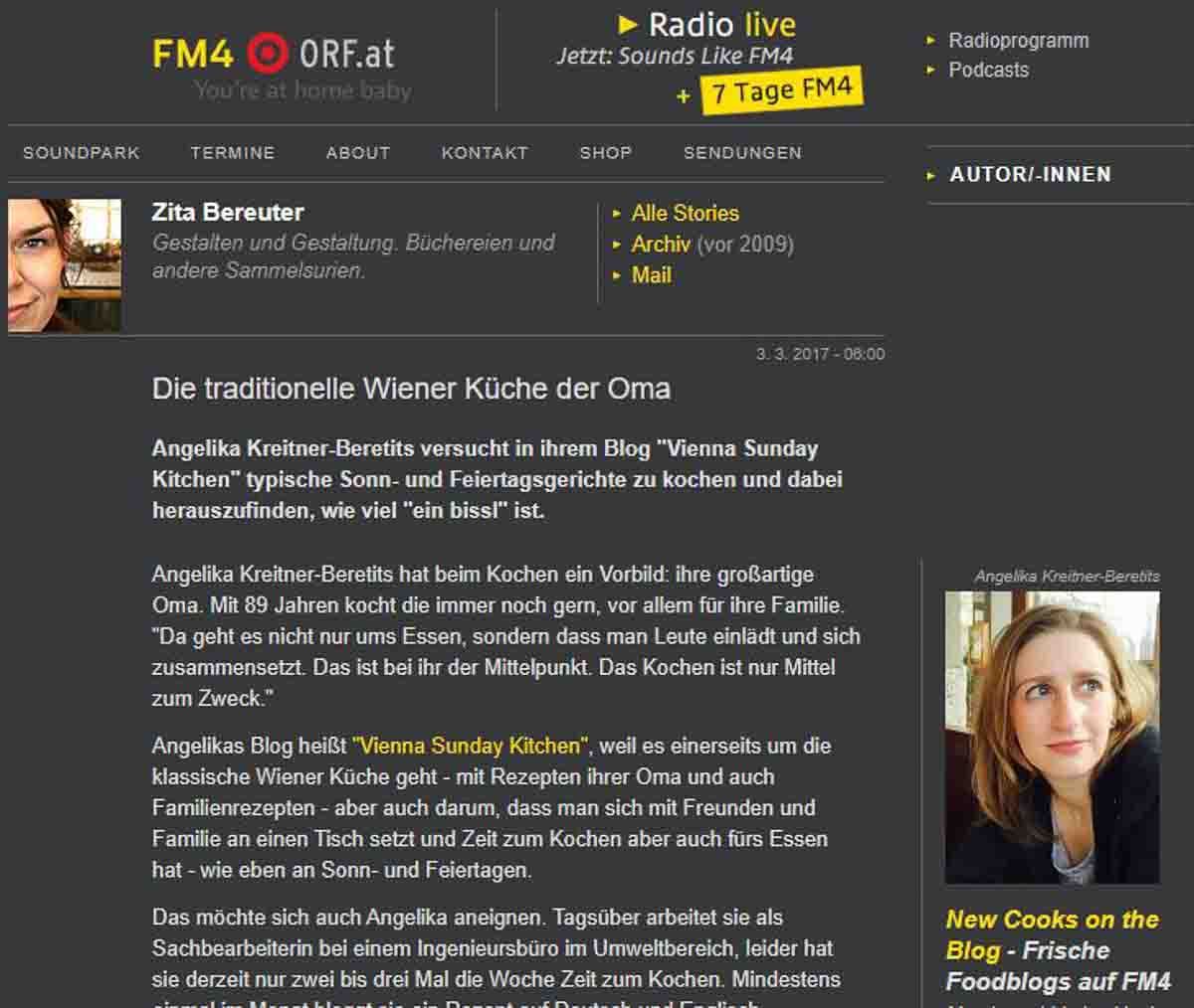 Interview für den Radiosender FM4