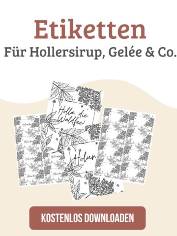 Banner für Hollersirup Etiketten
