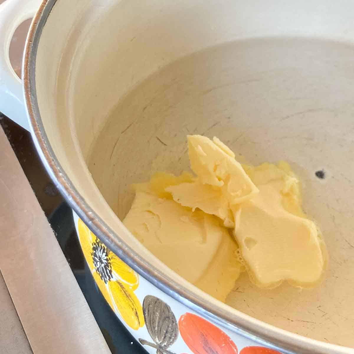 Brandteig Butter schmelzen