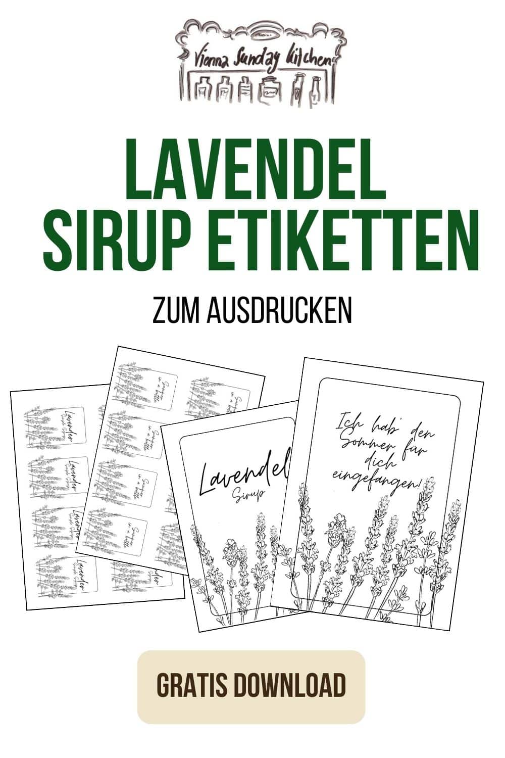 Banner Lavendel Sirup Etiketten