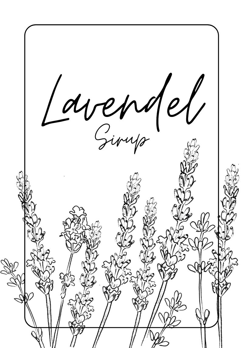 Lavendel Sirup Etikett