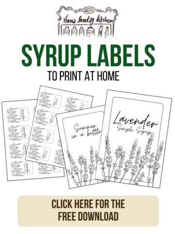 Banner Lavender Syrup Labels