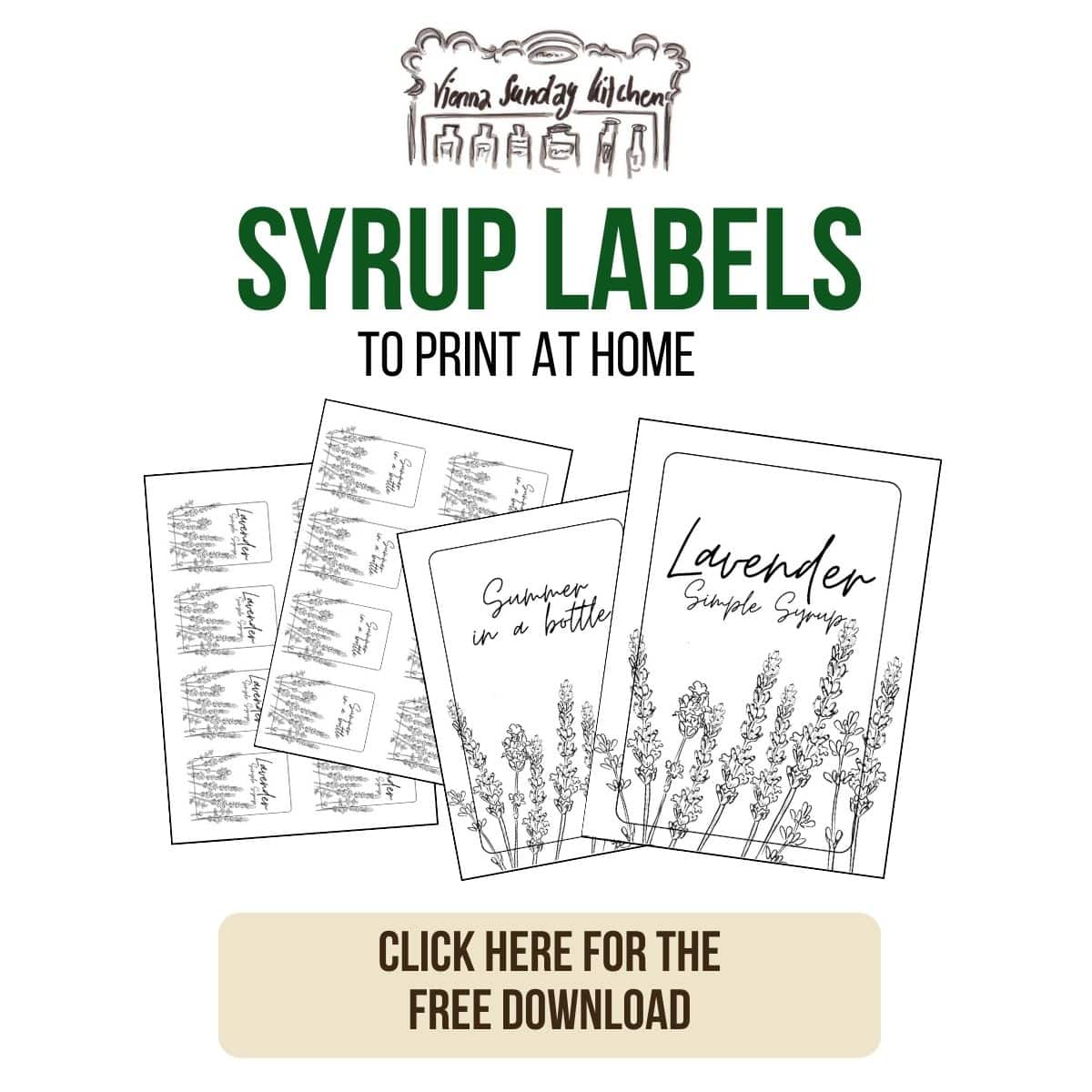 Banner Lavender Syrup Labels