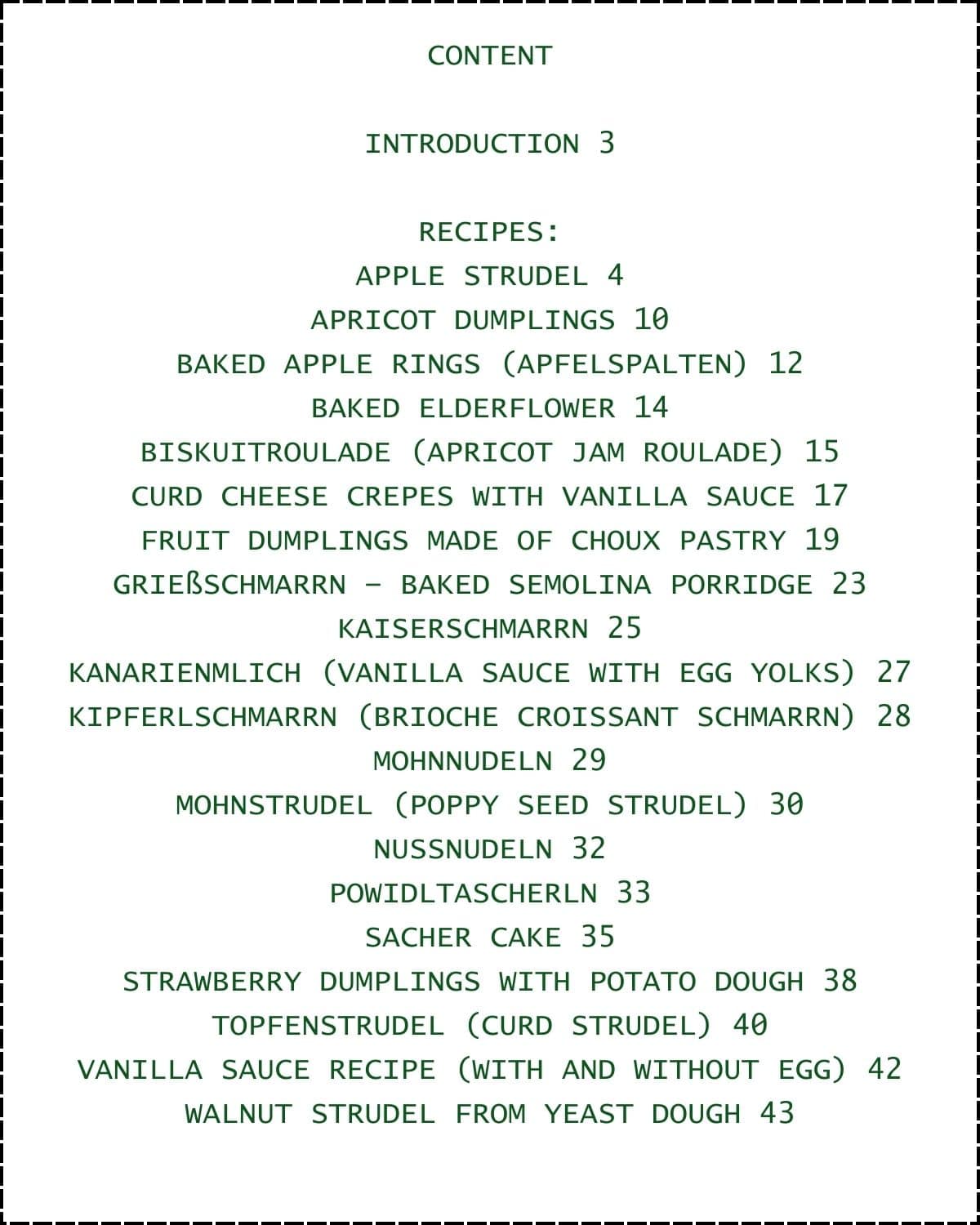 Bild Table of content 